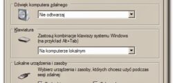 Mapowanie pulpitu lokalnego komputera przy połączeniu terminalowym