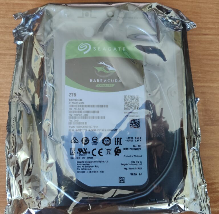 Read more about the article Krótka recenzja: Dysk twardy Seagate BarraCuda 2TB, 7200obr. SATAIII, 256MB cache