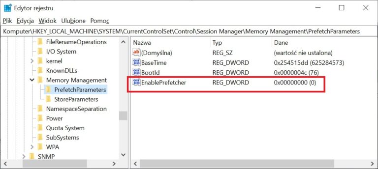 Read more about the article Optymalizacja: Wyłączamy funkcje Prefetch i SuperFetch (SysMain) dla dysków SSD w systemie operacyjnym Windows 10