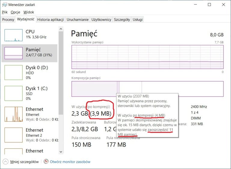 Read more about the article Optymalizacja: Wyłączenie kompresji pamięci RAM w systemie operacyjnym Windows 10
