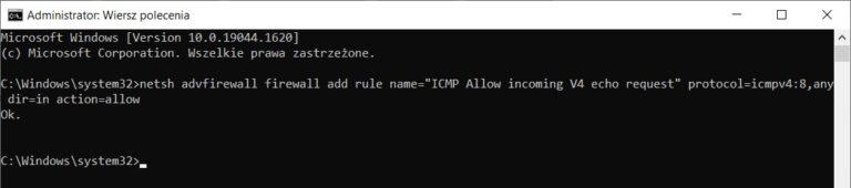 Read more about the article Windows 10 blokuje PING